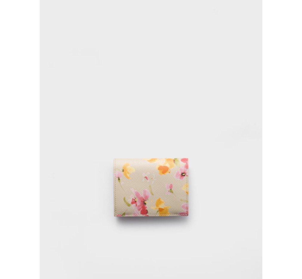 프라다 스몰 플로럴 프린트 사피아노 가죽 지갑 1MV204_2HM6_F0507 - 이미지 3
