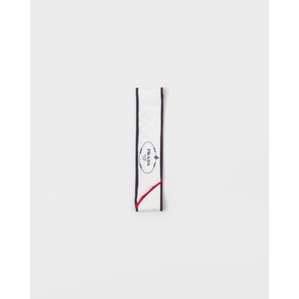 프라다 프린트 실크 트윌 자카드 스키니 스카프 1FF008_2HIG_F061T