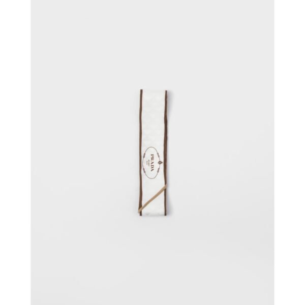 프라다 프린트 실크 트윌 자카드 스키니 스카프 1FF008_2HIG_F0AU1