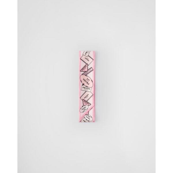 프라다 프린트 실크 트윌 스키니 스카프 1FF008_2DGY_F0230