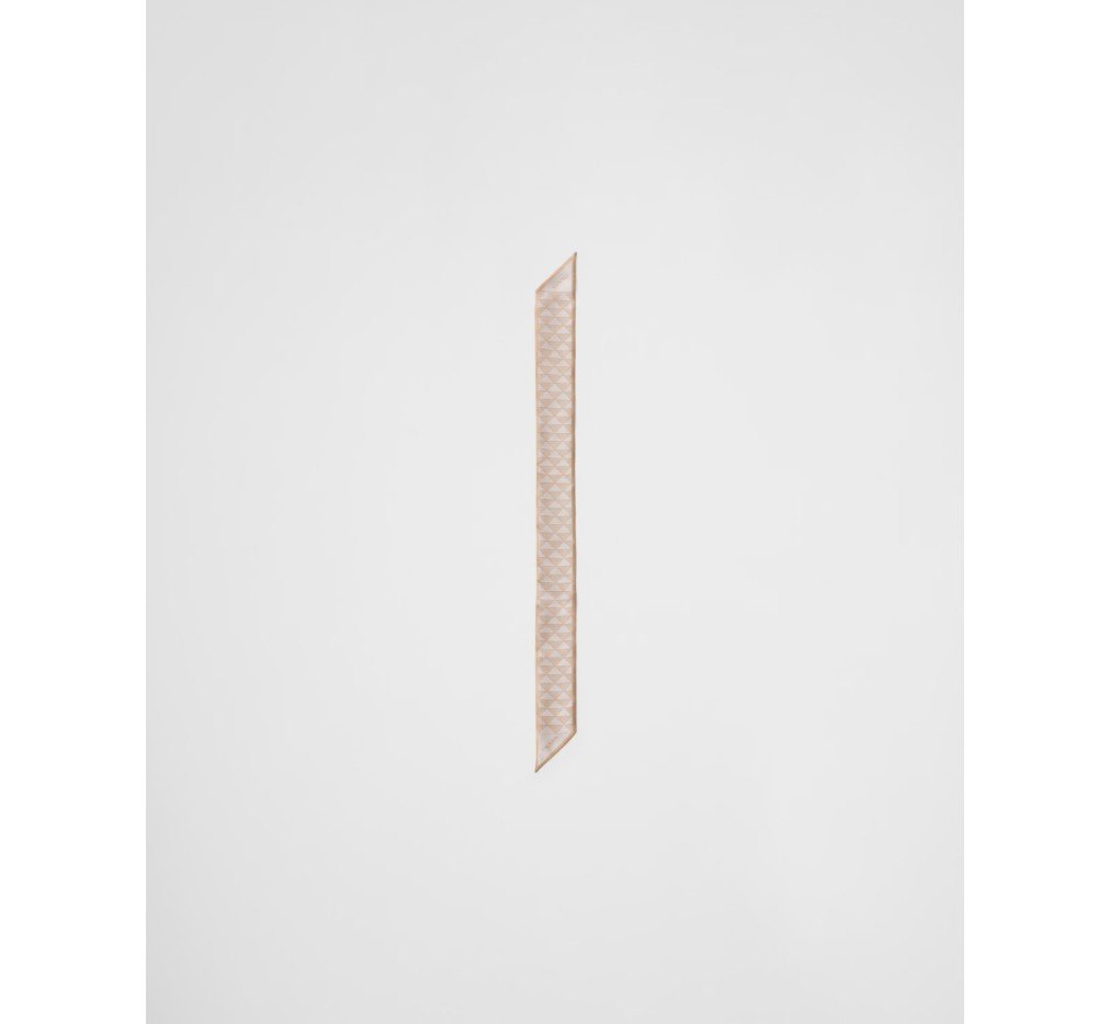 프라다 프린트 실크 스키니 스카프 1FF008_2C81_F045Y - 이미지 3