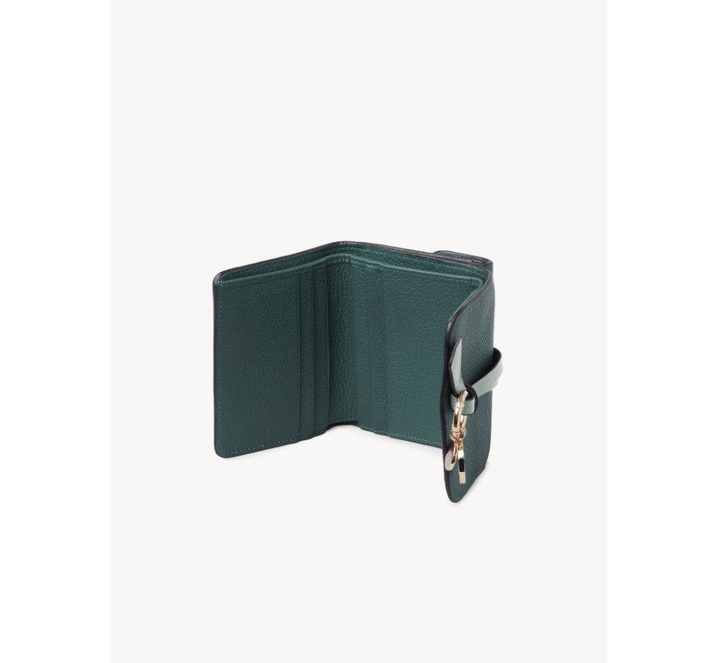 클로이 그레인 가죽 소재의 작은 알파벳 삼단 지갑 CHC21WP718F5744Q - 이미지 3