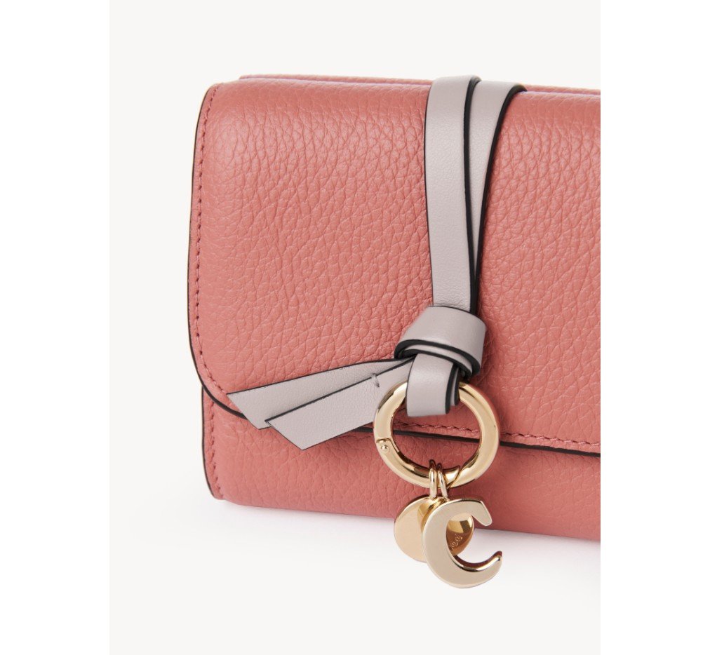 클로이 그레인 가죽 소재의 작은 알파벳 삼단 지갑 CHC24WP718O2423N - 이미지 5