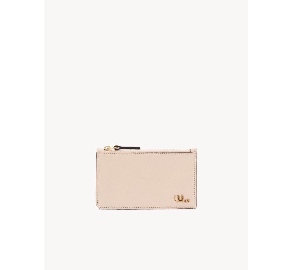 클로이 Chloe 아이코닉한 반짝이는 가죽 소재의 소형 카드 및 동전 홀더 CH25AP480O37084
