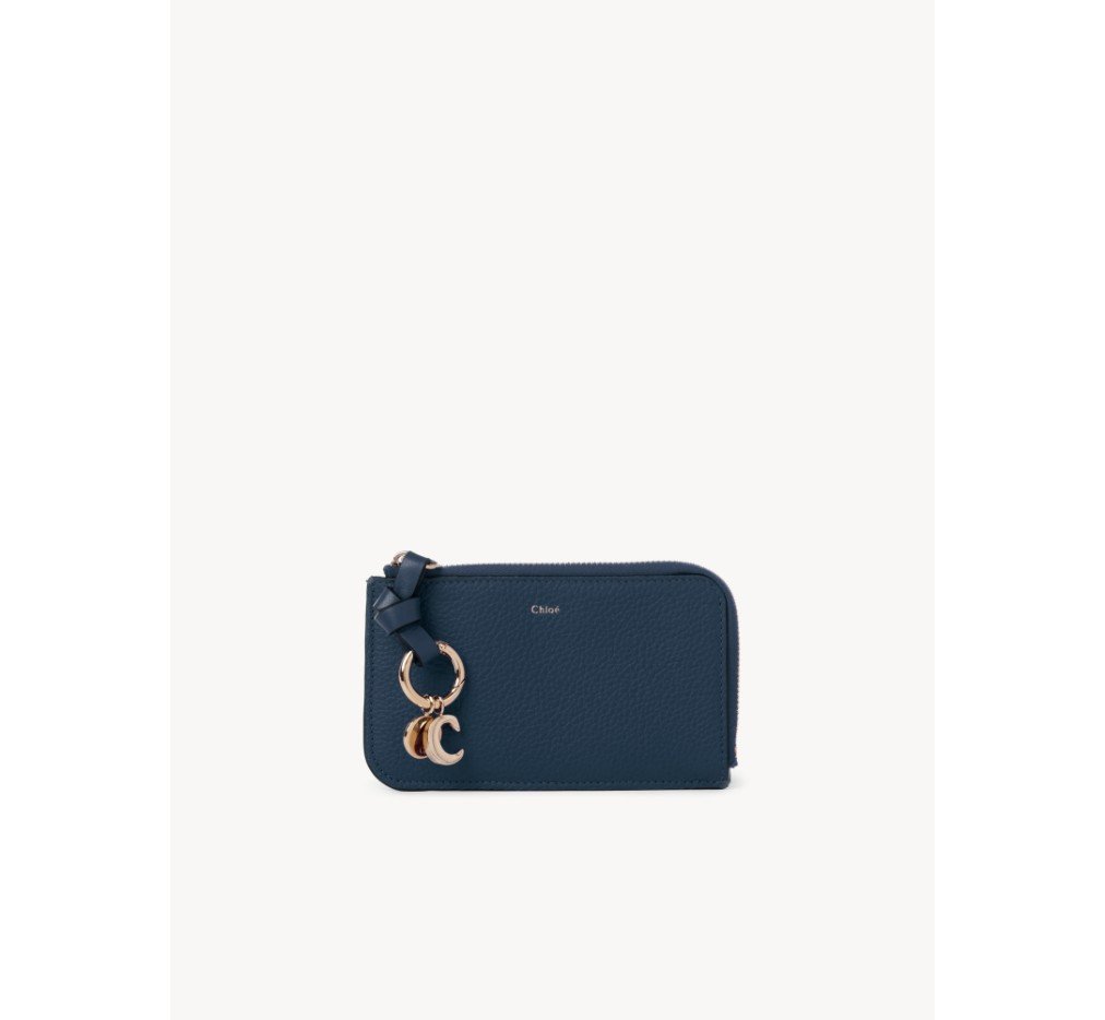 클로이 알파벳 그레인 가죽 카드 및 동전 홀더 CH25UP716P476I4