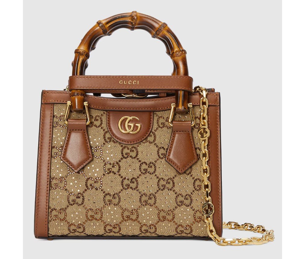 구찌 GUCCI DIANA CRYSTALS 스몰 토트백 70744921HRG2687