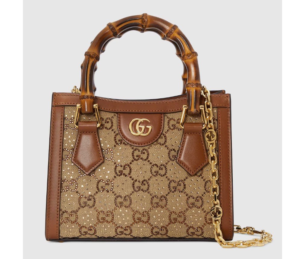 구찌 GUCCI DIANA CRYSTALS 스몰 토트백 70744921HRG2687 - 이미지 3