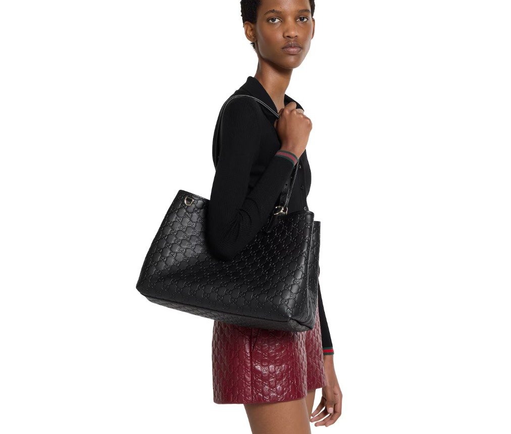 구찌 GG EMBLEM 라지 토트백 815213AAFDV1000 - 이미지 6