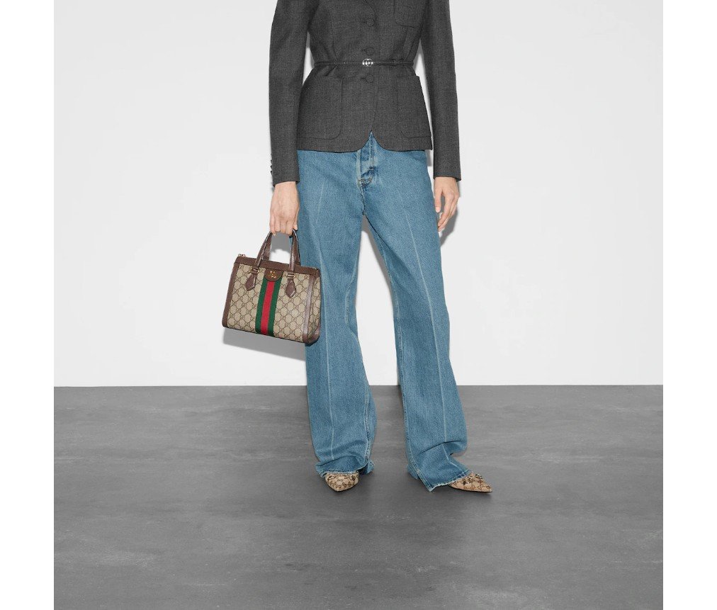 구찌 OPHIDIA 스몰 토트백 547551K05NB8745 - 이미지 4