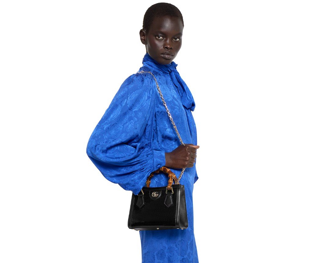 구찌 GUCCI DIANA 자수 스몰 토트백 675800FAFEP1000 - 이미지 4