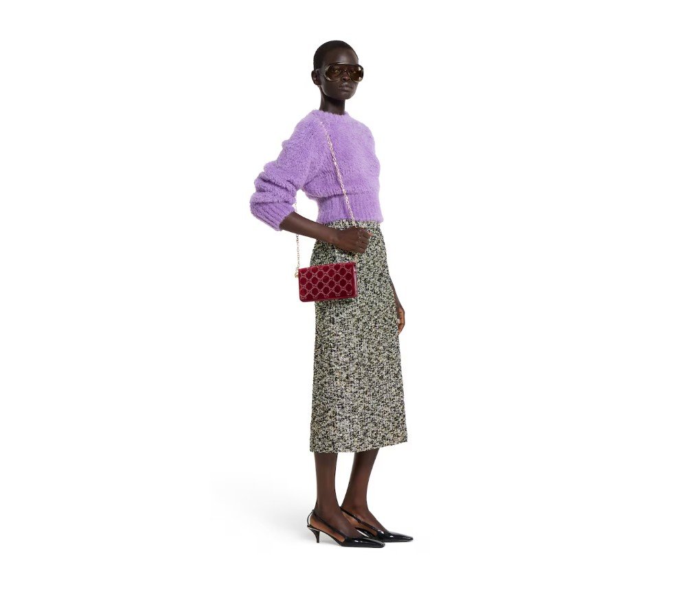 구찌 GG 크리스털 체인 지갑 853574FAFNT6207 - 이미지 3