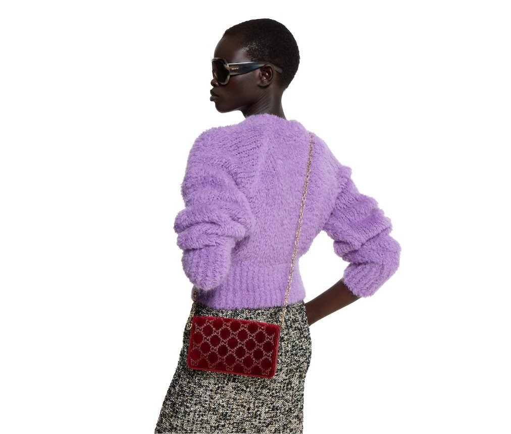 구찌 GG 크리스털 체인 지갑 853574FAFNT6207 - 이미지 4