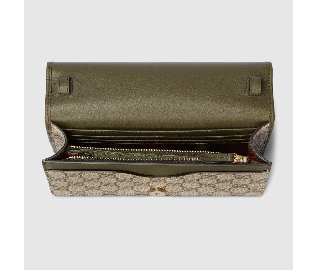 구찌 GG 엠블럼 체인 지갑 853716FAFS69778 - 이미지 5