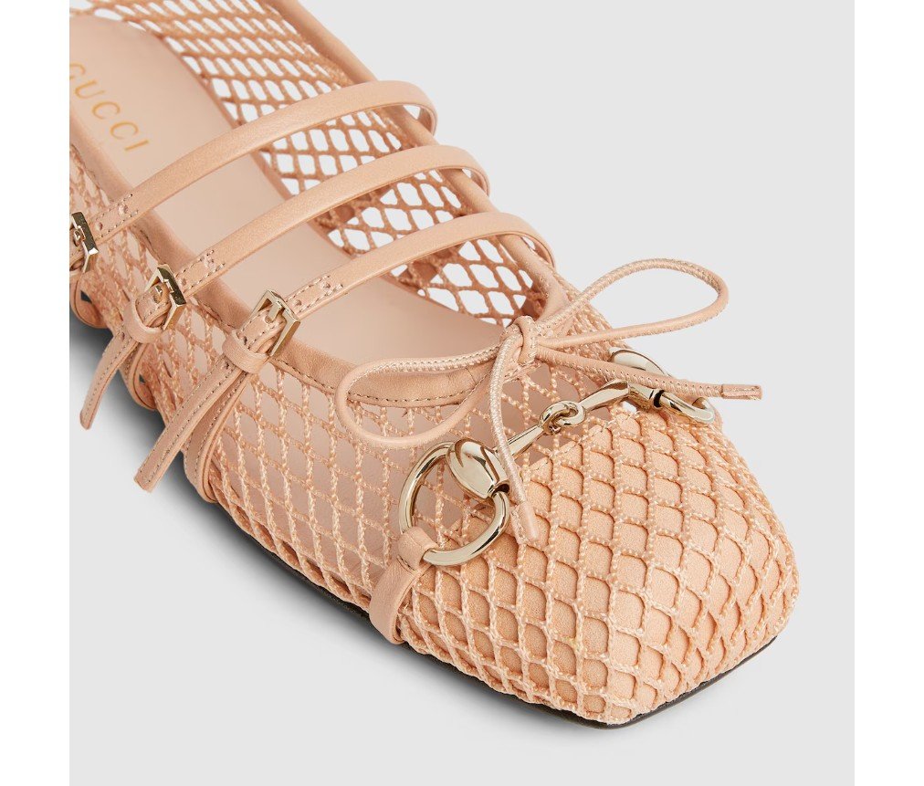 구찌 여성용 호스빗 발레 플랫 835077FAEQZ5741 - 이미지 4