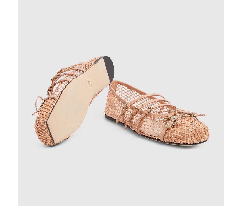 구찌 여성용 호스빗 발레 플랫 835077FAEQZ5741 - 이미지 6