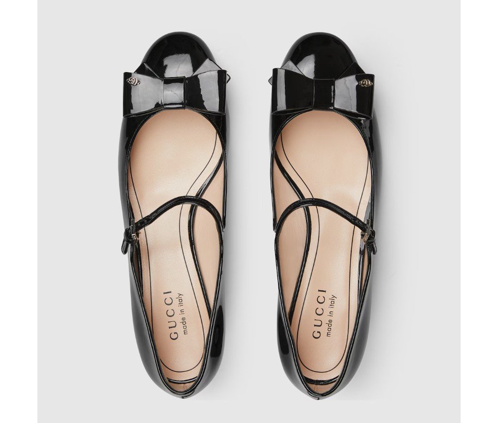 구찌 리본이 달린 여성용 발레 플랫 8357480B9J01000 - 이미지 5