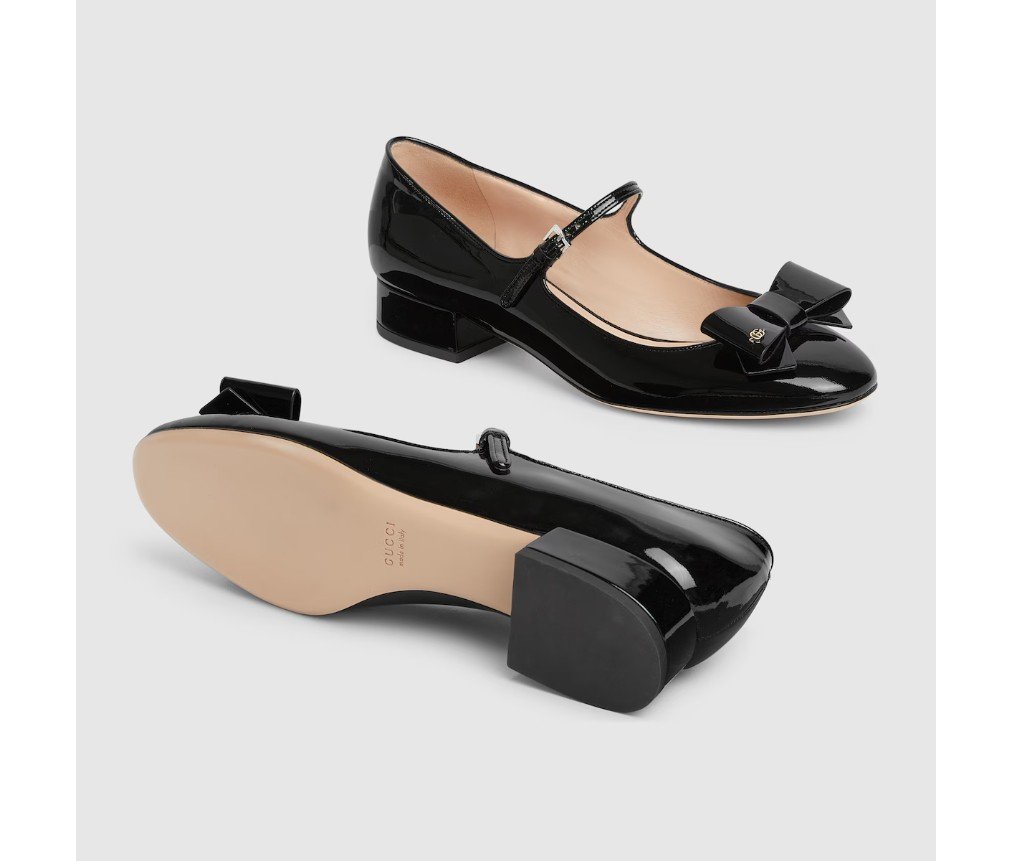 구찌 리본이 달린 여성용 발레 플랫 8357480B9J01000 - 이미지 6