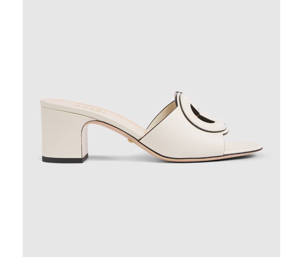 구찌 인터로킹 G가 있는 여성용 슬라이드 샌들 782413AAAZG9022