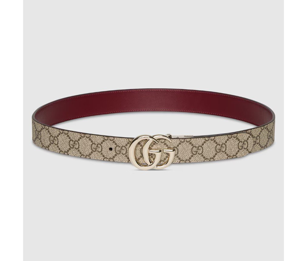 구찌 리버시블 GG 마몽 와이드 벨트 65941792TIG9792
