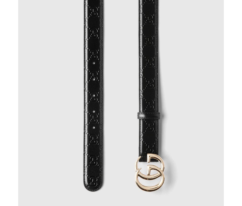 구찌 GG 마몽 얇은 벨트 625839AAD5L1000 - 이미지 2