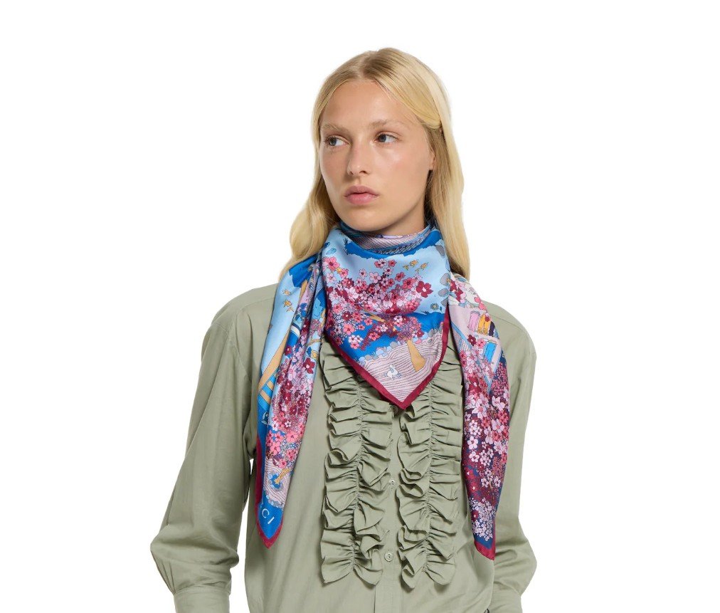 구찌 인쇄된 실크 능직 카레 8534893G0014972 - 이미지 3