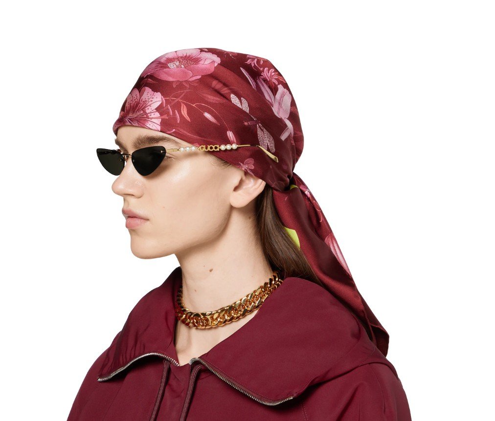 구찌 인쇄된 실크 능직 카레 8317003G0016174 - 이미지 3