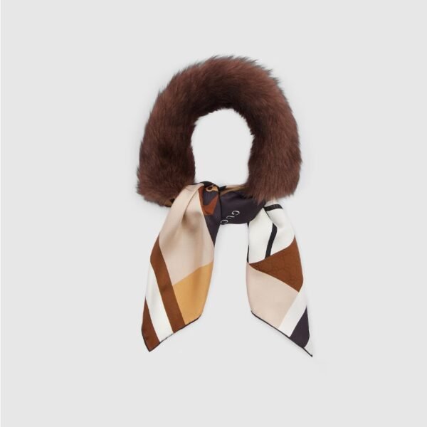 구찌 퍼지 원단과 실크 넥타이 8411113GAO62100