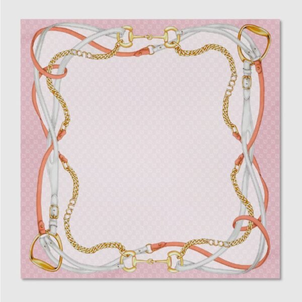 구찌 프린트 GG 실크 자카드 카레 8302463G0095972