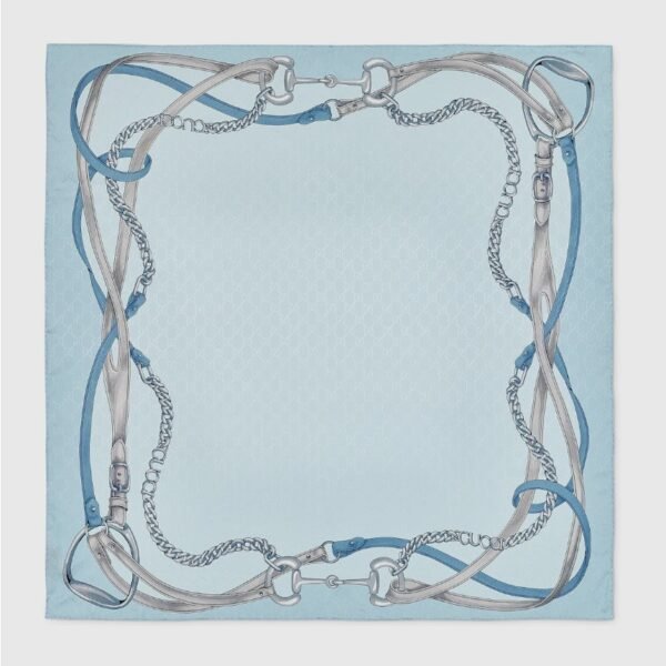 구찌 프린트 GG 실크 자카드 카레 8302463G0091469