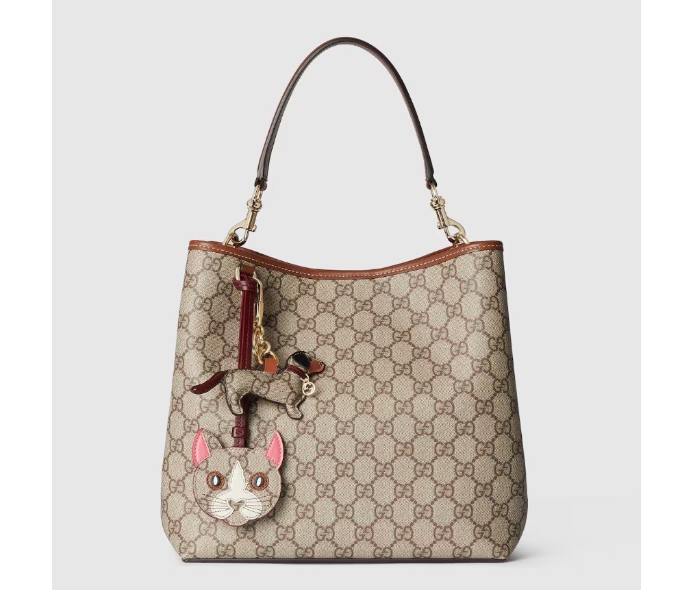 구찌 GG 엠블럼 미디엄 버킷 백 815103FAD6L9758 - 이미지 9