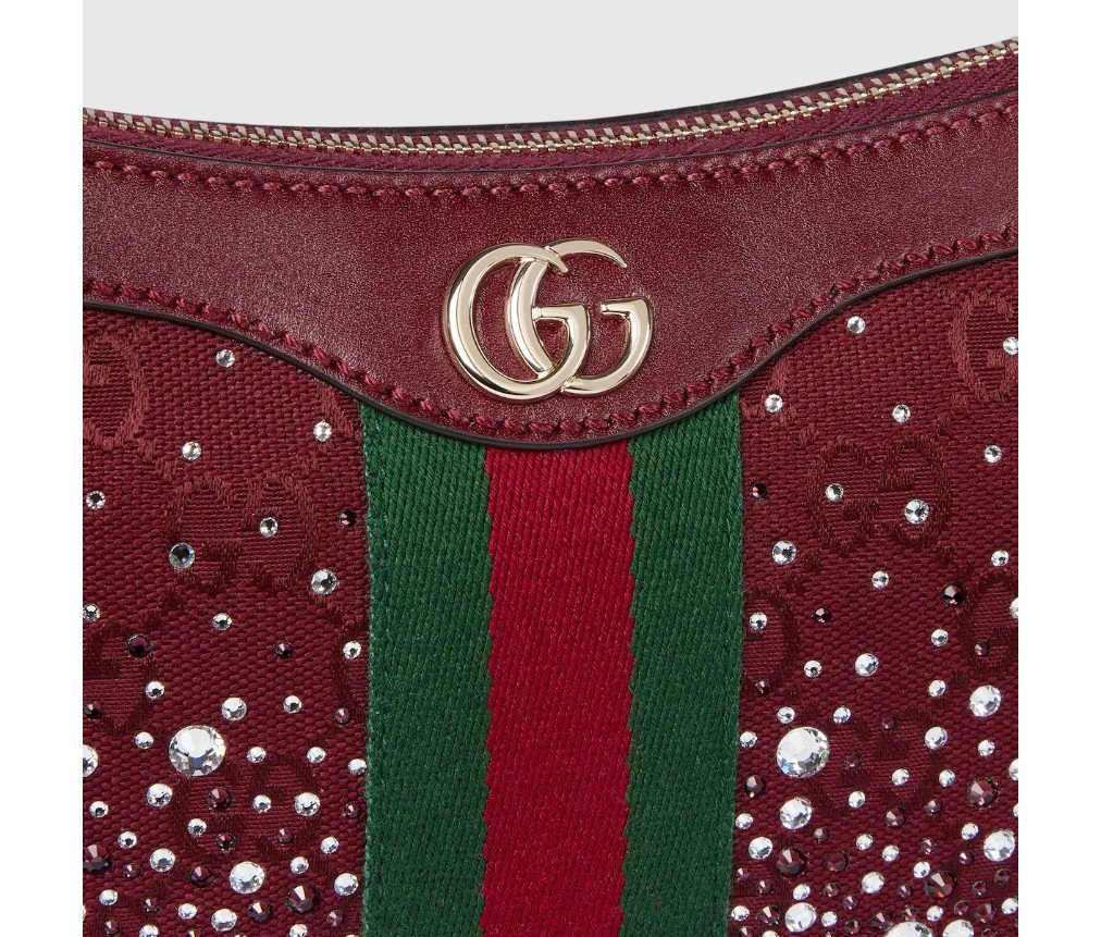 구찌 OPHIDIA CRYSTALS 스몰 숄더백 841341FAFFA8541 - 이미지 6