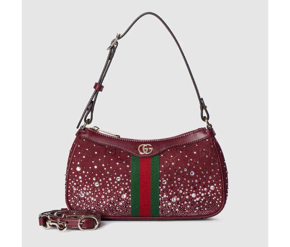 구찌 OPHIDIA CRYSTALS 스몰 숄더백 841341FAFFA8541 - 이미지 7