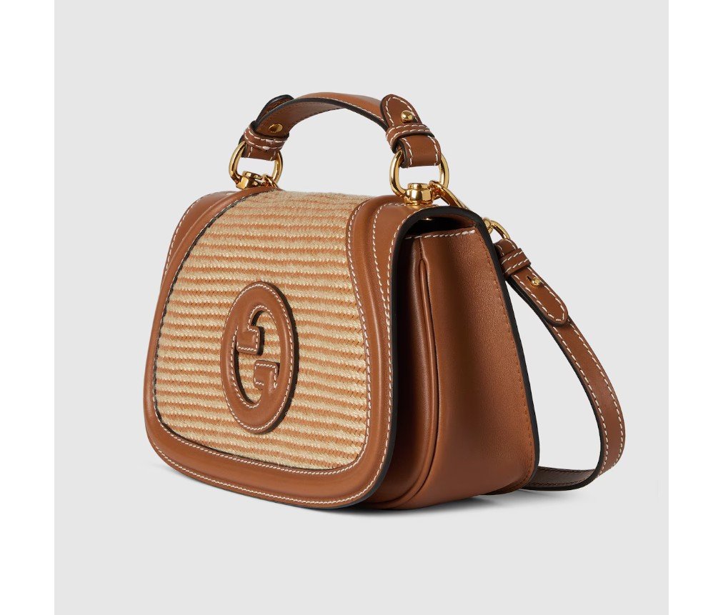 구찌 블론디 우븐 미디엄 탑 핸들 백 815714AAE308546 - 이미지 2