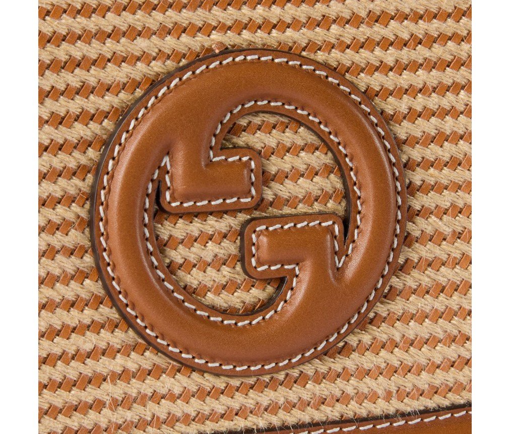 구찌 블론디 우븐 미디엄 탑 핸들 백 815714AAE308546 - 이미지 5