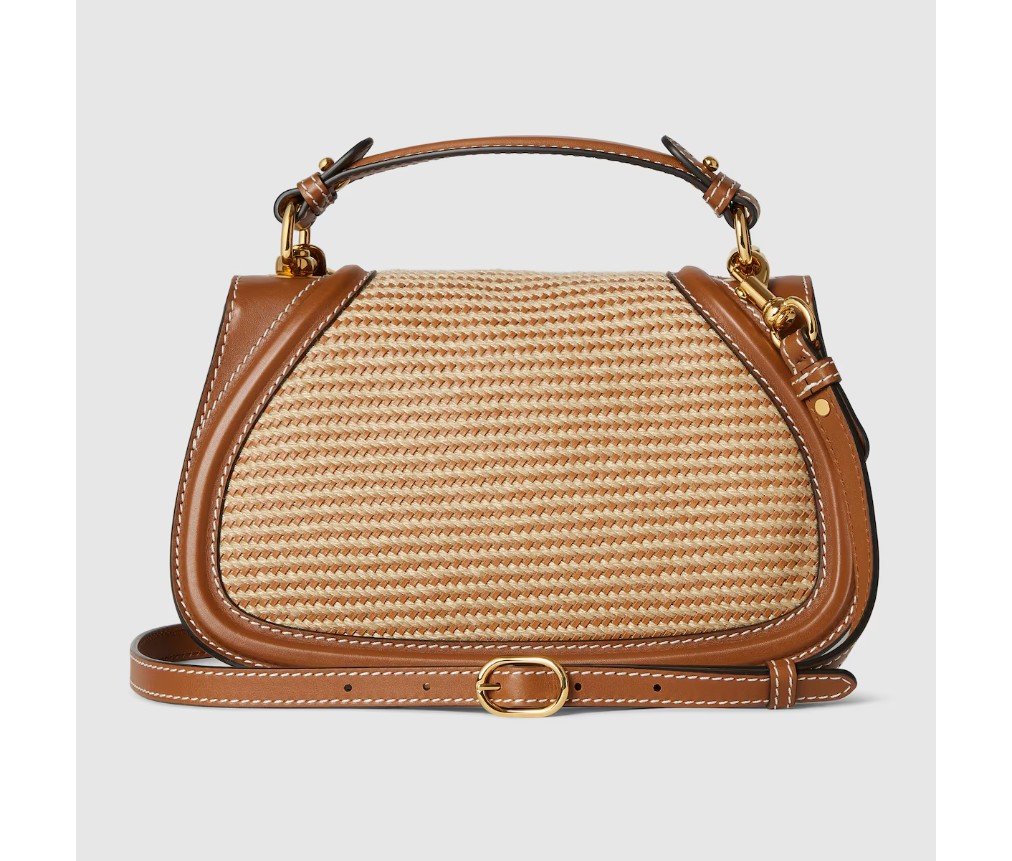 구찌 블론디 우븐 미디엄 탑 핸들 백 815714AAE308546 - 이미지 6