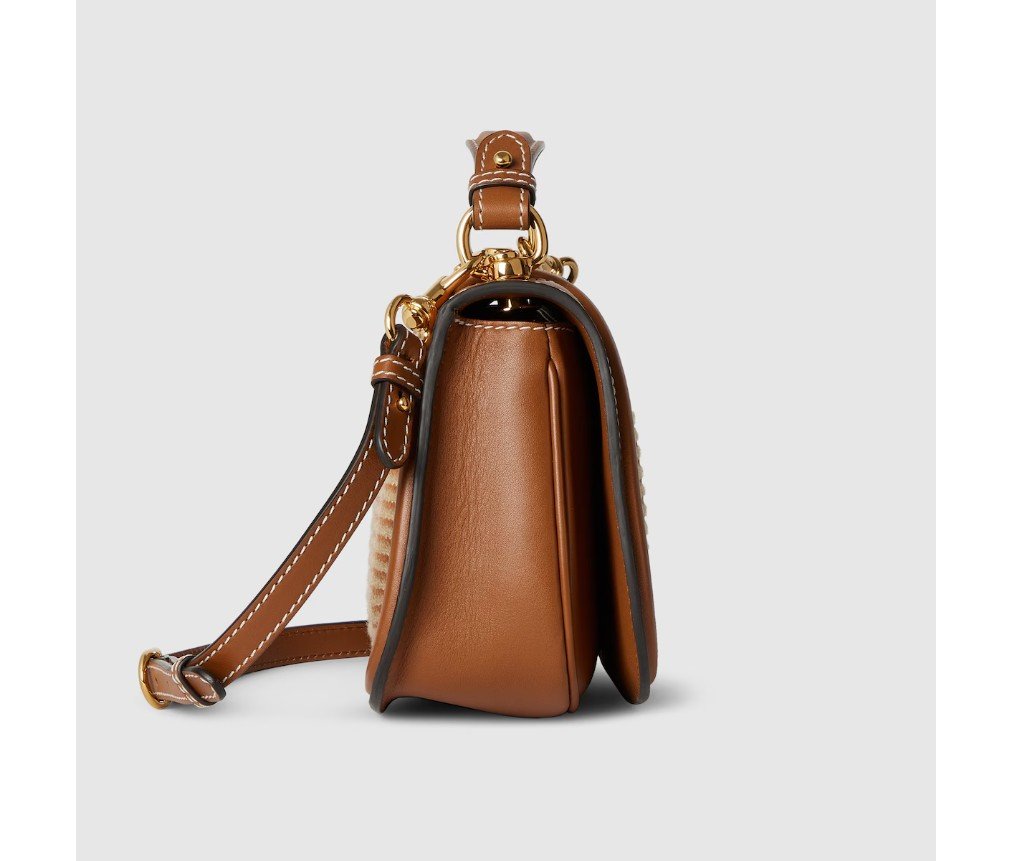 구찌 블론디 우븐 미디엄 탑 핸들 백 815714AAE308546 - 이미지 7