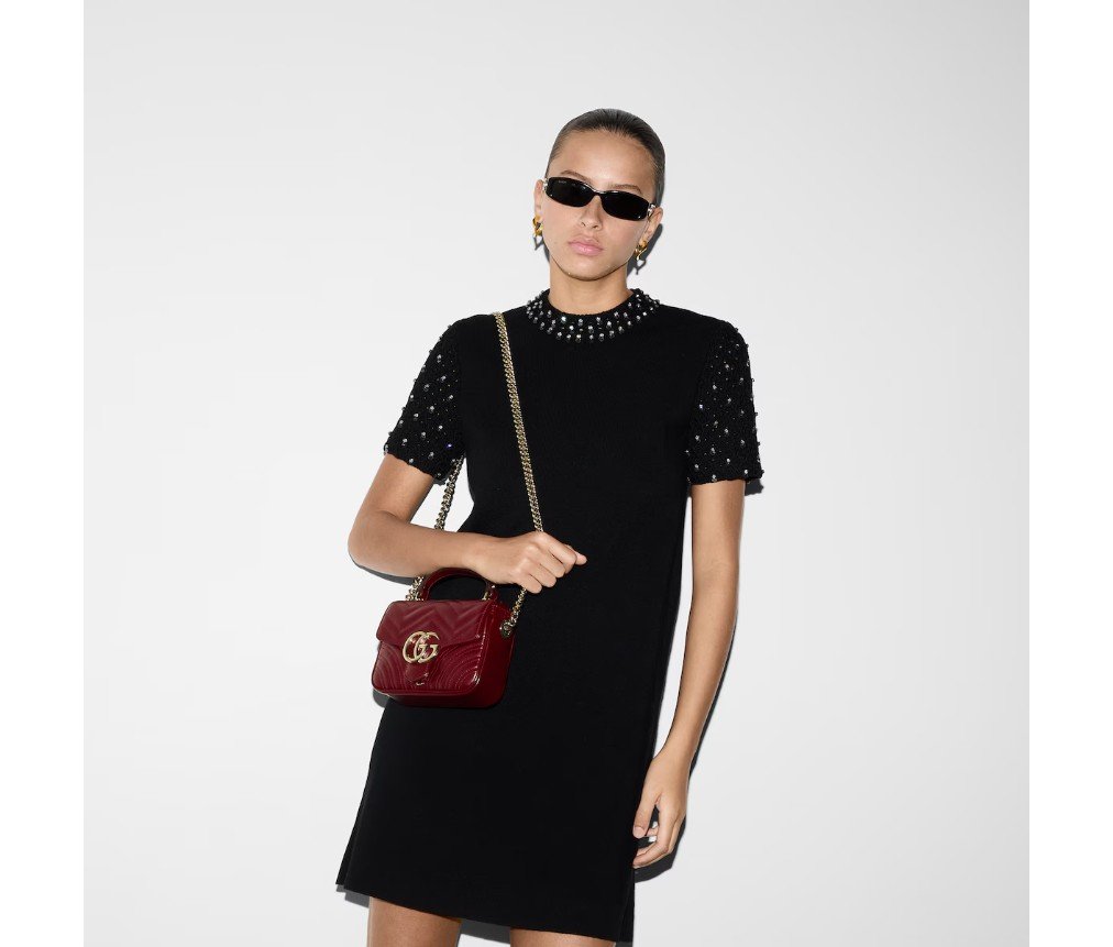 구찌 GG 마몬트 미니 탑 핸들 백 811238AAECK6207 - 이미지 5