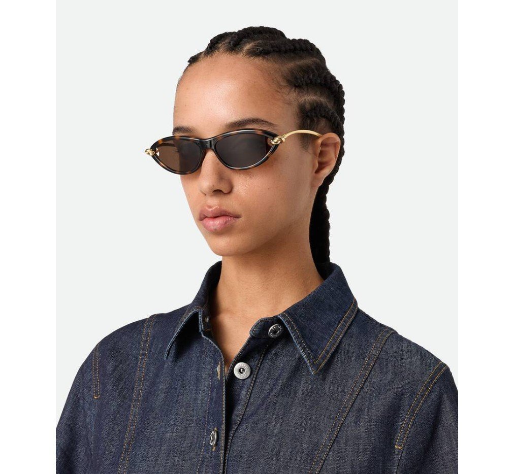 보테가 베네타 매듭 고양이 눈 선글라스 821447VBL801315 - 이미지 3