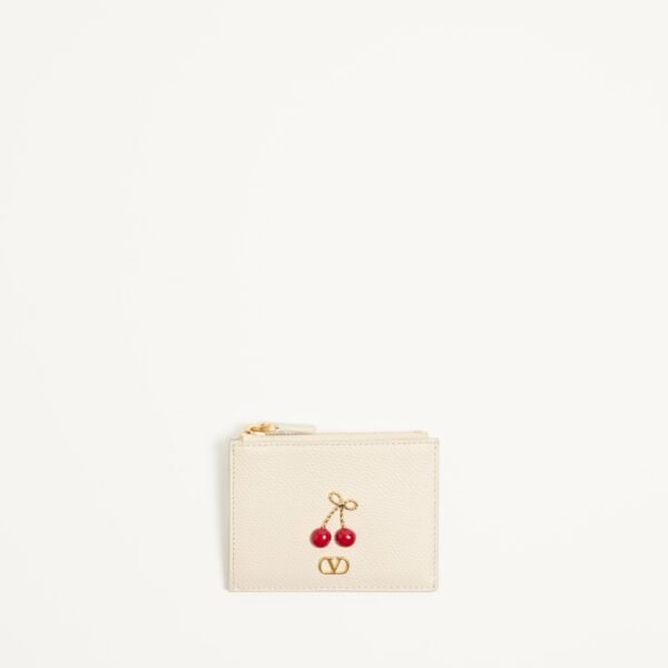 발렌티노 체리픽 그레이니 카프스킨 카드홀더 8W2P0AY2WGX_I16
