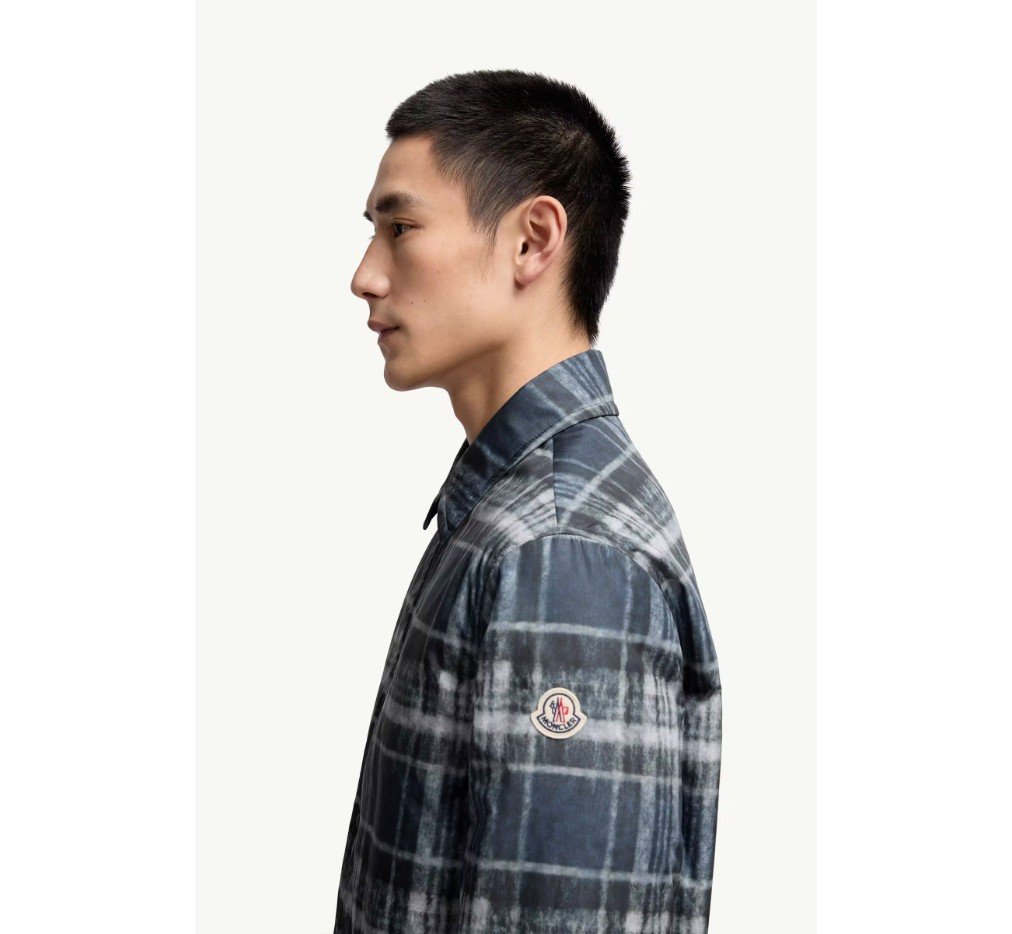 몽클레르 체크무늬 패딩 셔츠 재킷 K20912F00021598WFF79_B