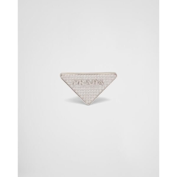 프라다 크리스탈 로고 주얼리 오른쪽 귀걸이 1JO778_2DZ5_F0T7O