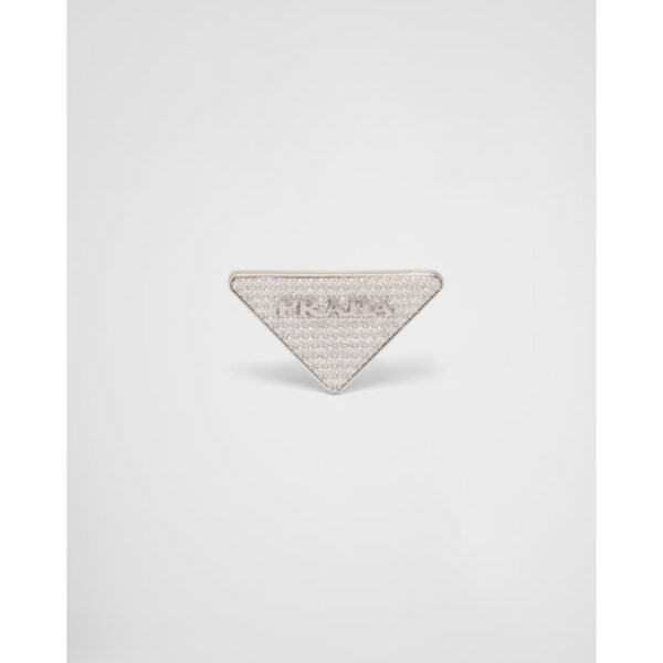 프라다 크리스탈 로고 주얼리 왼쪽 귀걸이 1JO779_2DZ5_F0T7O