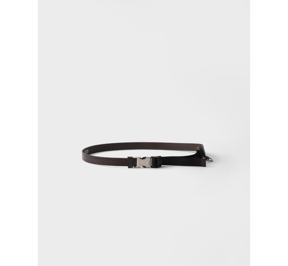 프라다 가죽 및 나일론 직조 테이프 벨트 2CM296_2HLM_F0201