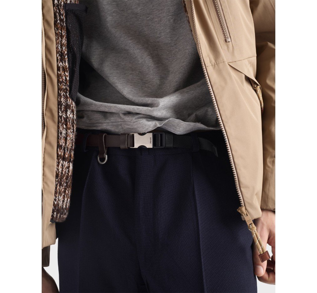 프라다 가죽 및 나일론 직조 테이프 벨트 2CM296_2HLM_F0201 - 이미지 3