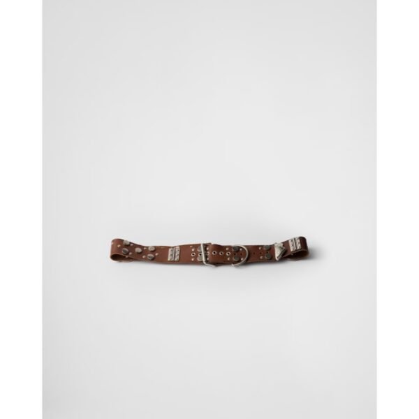 프라다 스터드 장식 가죽 벨트 2CS122_2C7Y_F0BW5