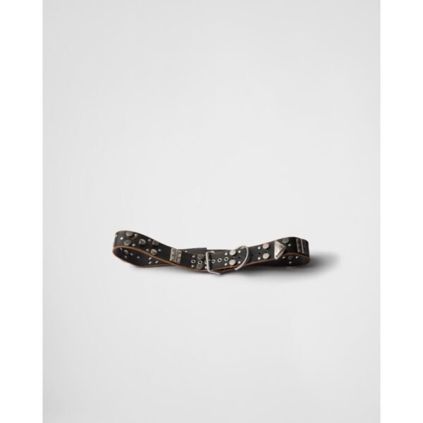 프라다 스터드 장식 가죽 벨트 2CS122_2C7Z_F0002