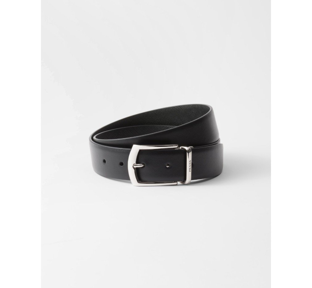 프라다 양면 사용 가능한 사피아노 및 가죽 벨트 2CC468_2AJ9_F0002