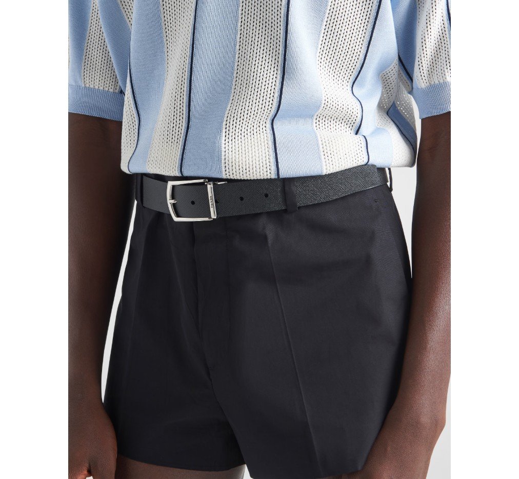 프라다 양면 사용 가능한 사피아노 및 가죽 벨트 2CC468_2AJ9_F0002 - 이미지 4