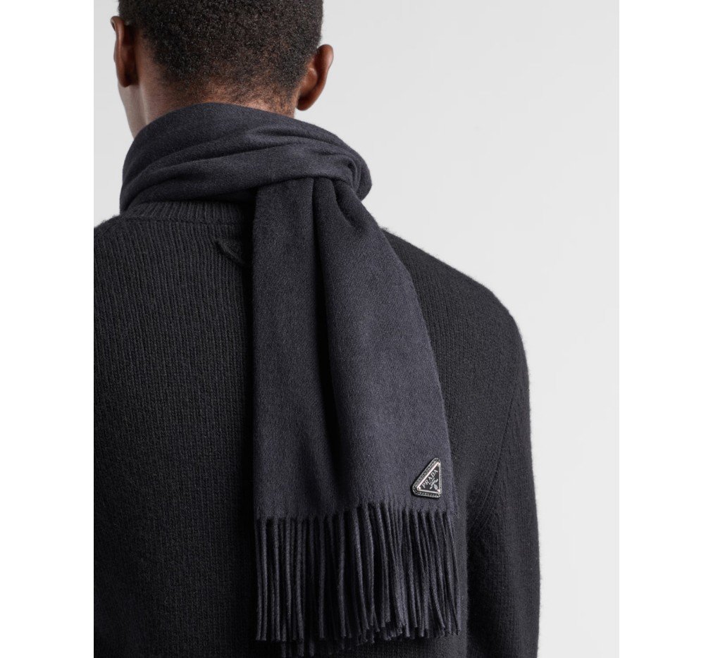 프라다 실크와 캐시미어 스카프 2FS065_2COP_F0002 - 이미지 2