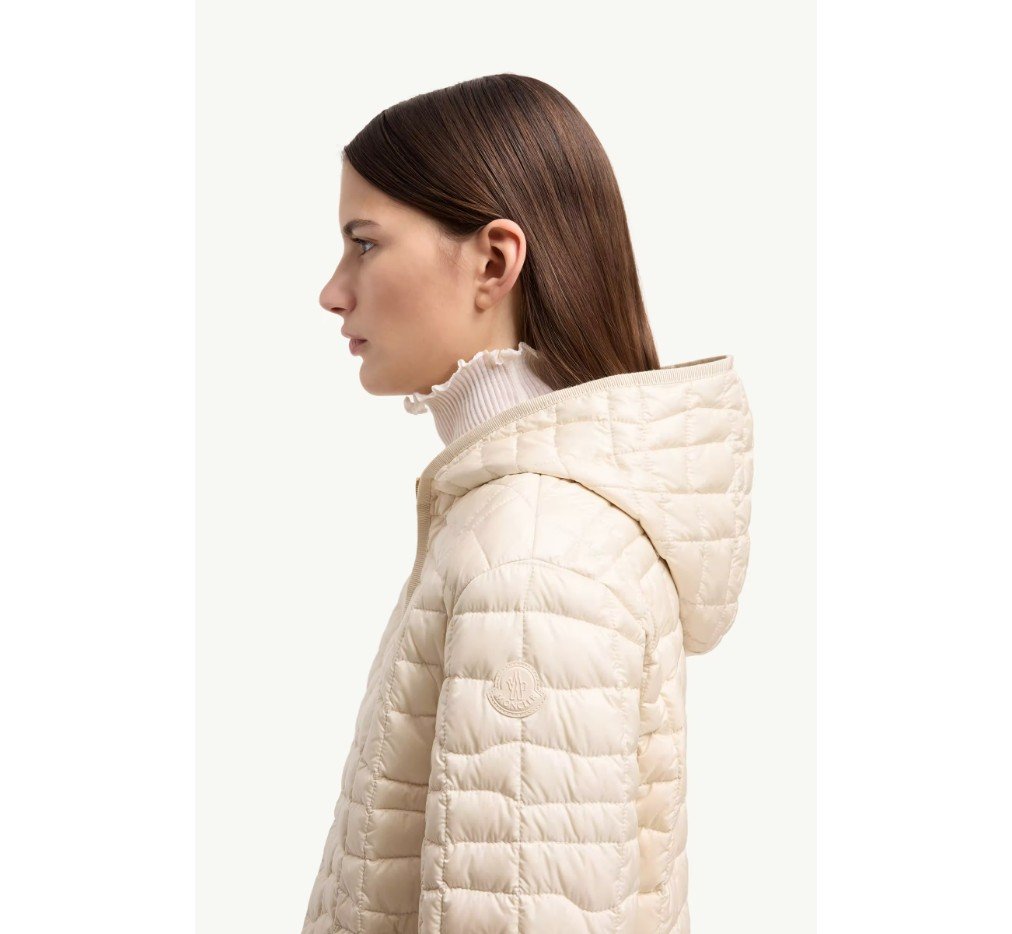 몽클레르 에글란티에 후드 기하학 퀼팅 반팔 다운 재킷 L10931A00122597YF20N_F